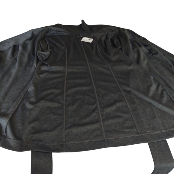 Fashion Bug Coat Women's Dark Gray V-Neck Belt Snap Button Plus Size 1X NWT - Picture 7 of 9